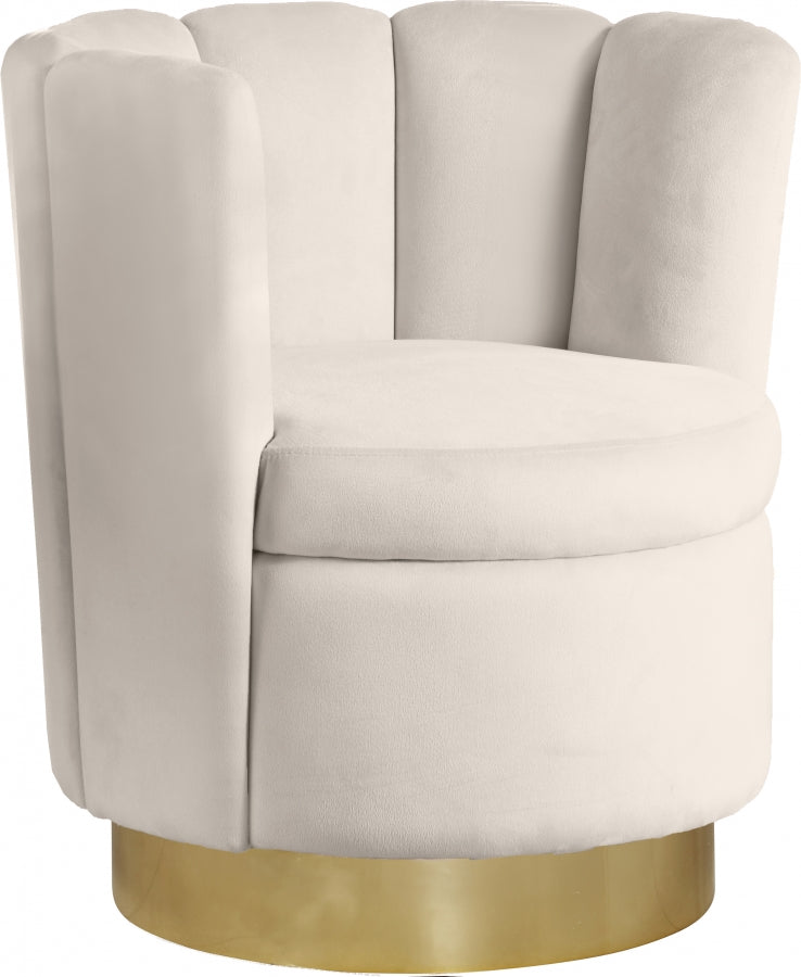 Chaise d'appoint en velours Lily