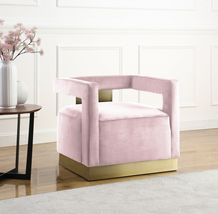 Chaise d'appoint en velours Armani