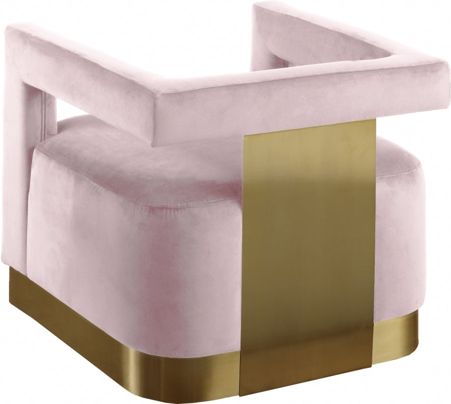 Chaise d'appoint en velours Armani