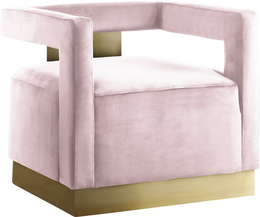 Chaise d'appoint en velours Armani