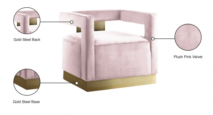 Chaise d'appoint en velours Armani