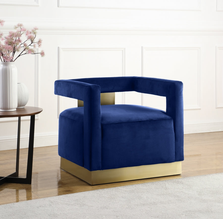 Chaise d'appoint en velours Armani
