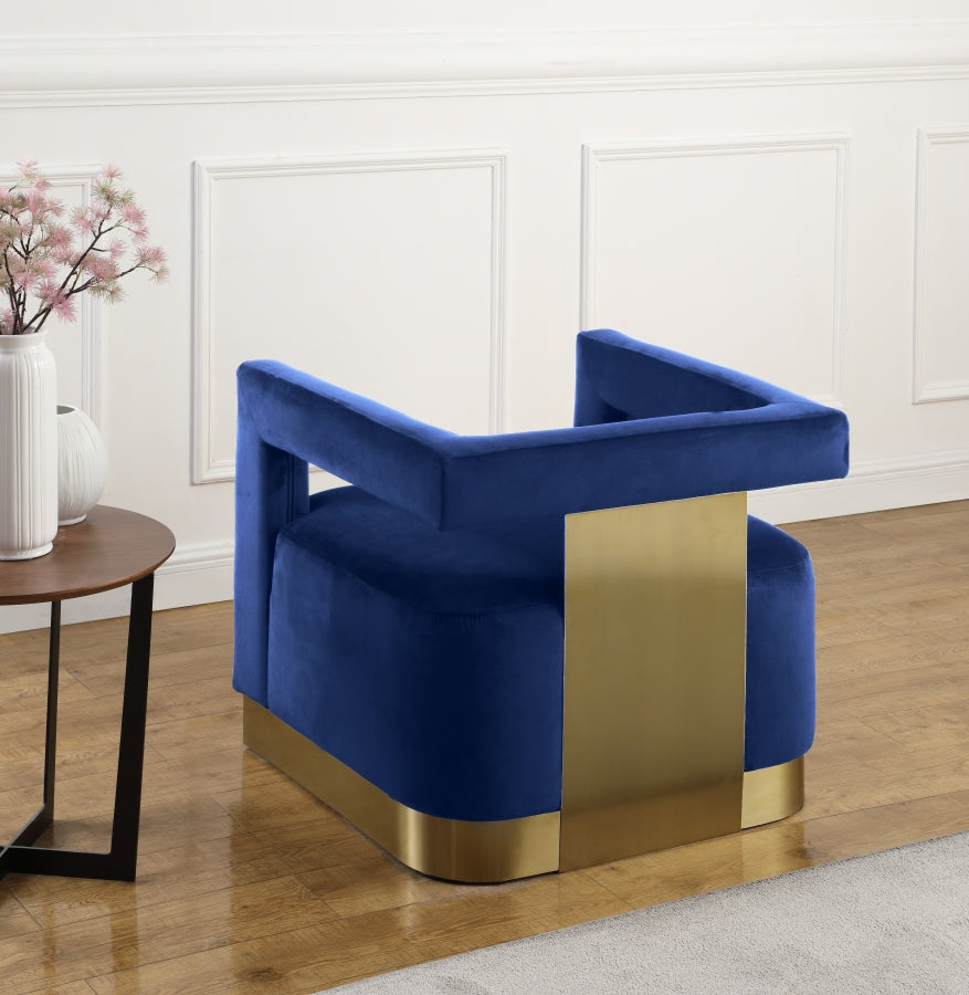 Chaise d'appoint en velours Armani