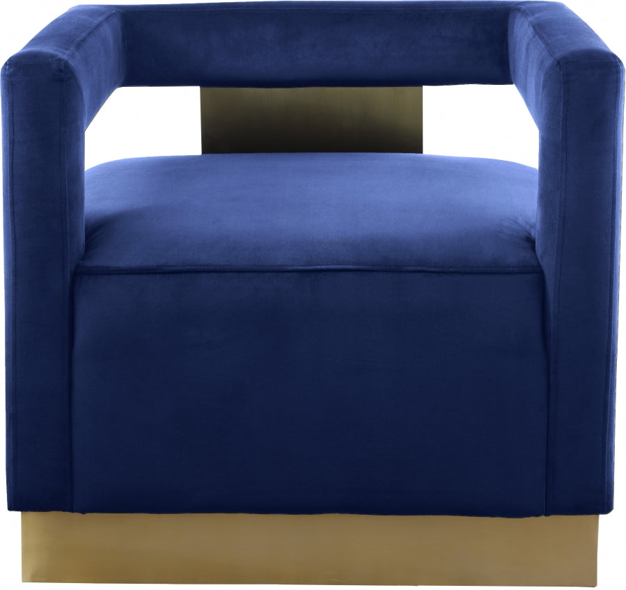Chaise d'appoint en velours Armani