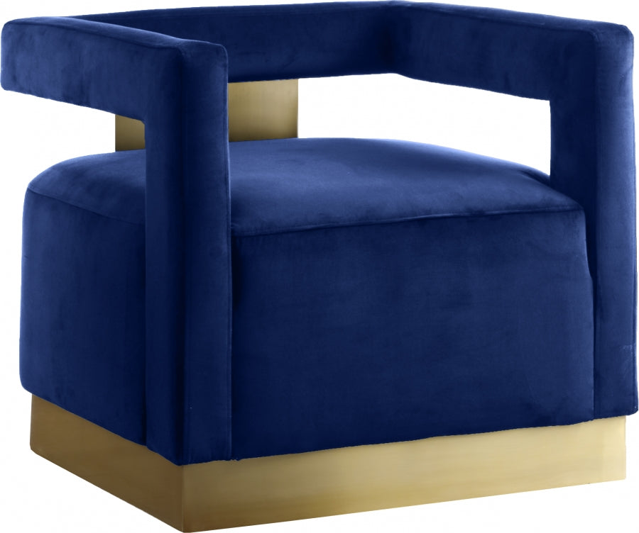 Chaise d'appoint en velours Armani