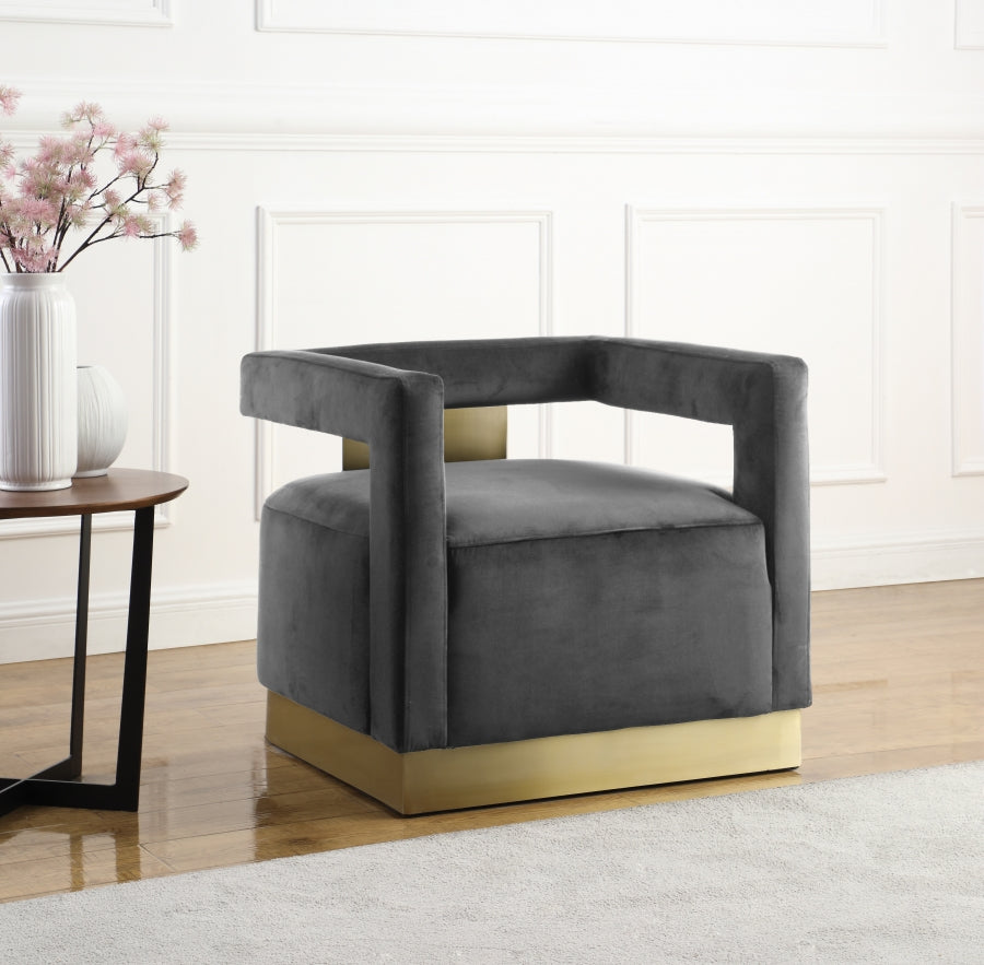 Chaise d'appoint en velours Armani