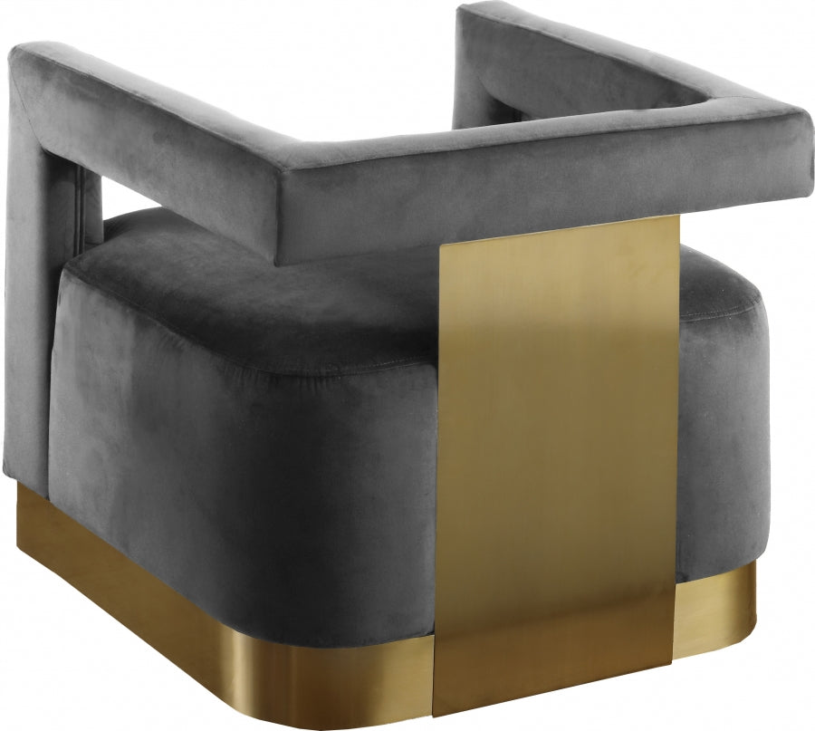 Chaise d'appoint en velours Armani