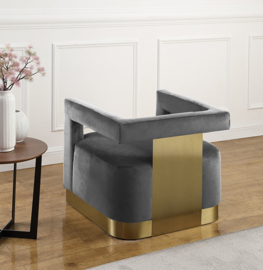 Chaise d'appoint en velours Armani
