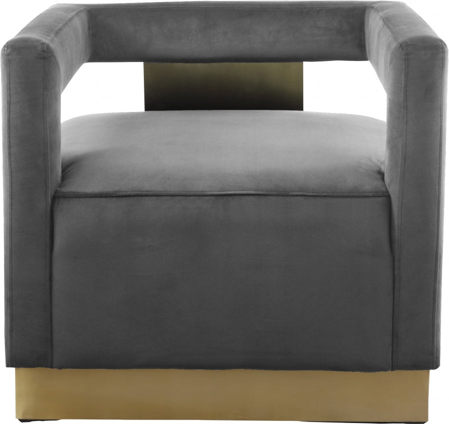 Chaise d'appoint en velours Armani