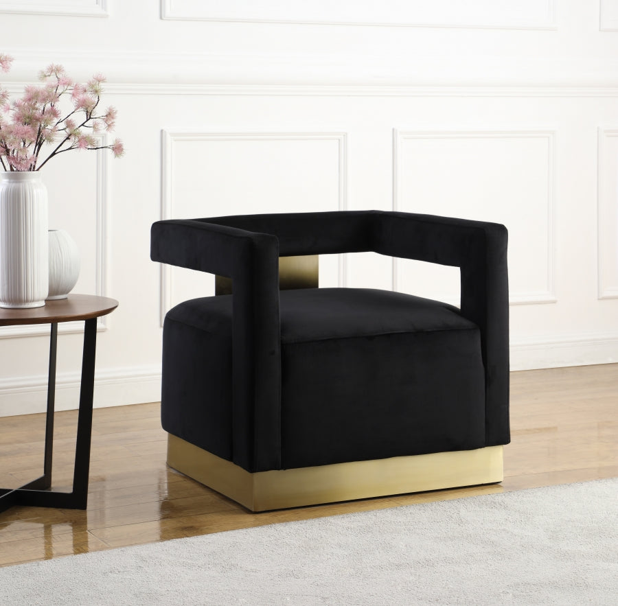Chaise d'appoint en velours Armani