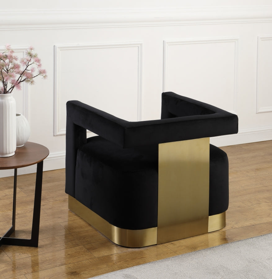 Chaise d'appoint en velours Armani