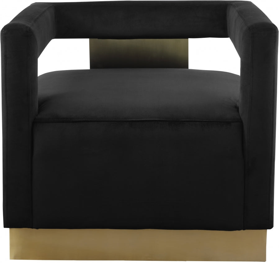 Chaise d'appoint en velours Armani