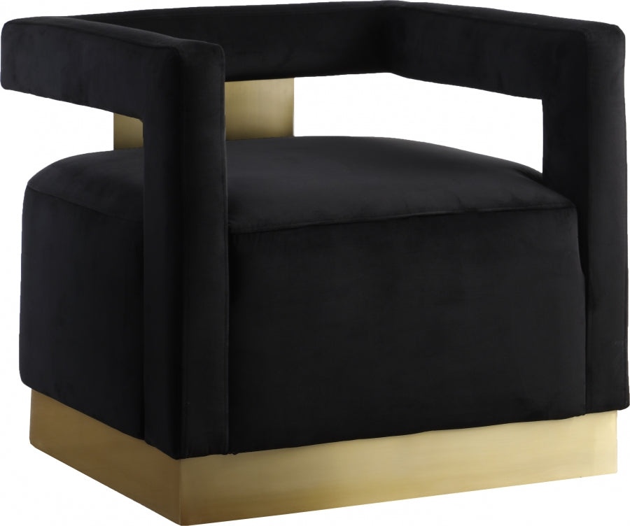 Chaise d'appoint en velours Armani