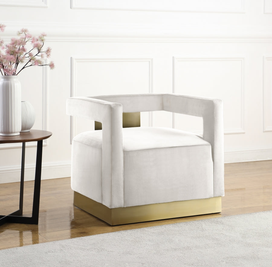 Chaise d'appoint en velours Armani
