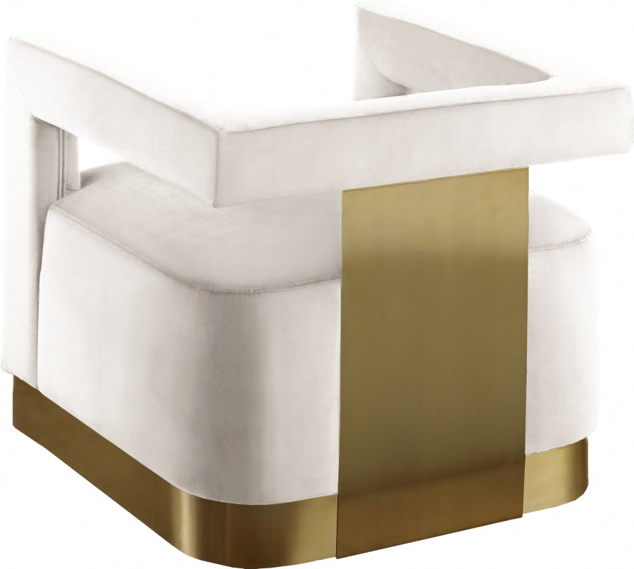 Chaise d'appoint en velours Armani