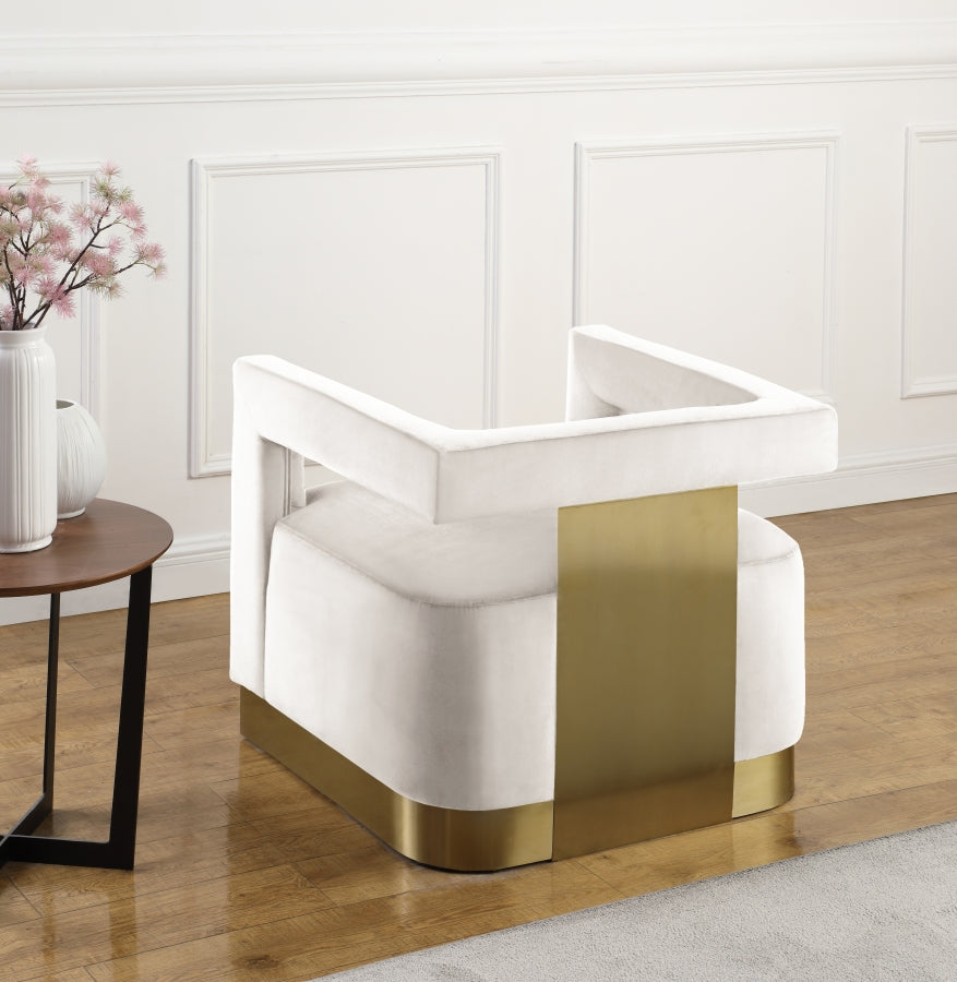 Chaise d'appoint en velours Armani