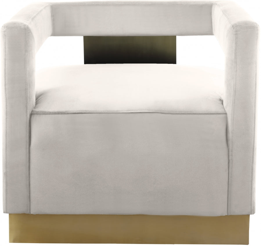 Chaise d'appoint en velours Armani