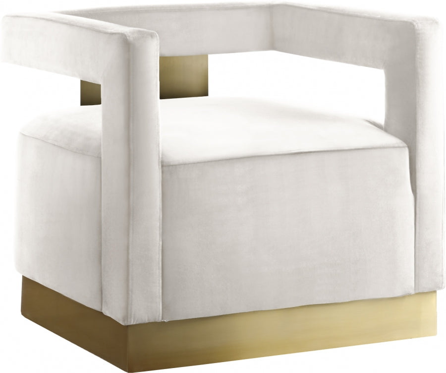 Chaise d'appoint en velours Armani