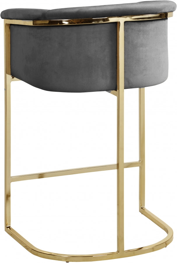 Tabouret de comptoir en velours Donatella