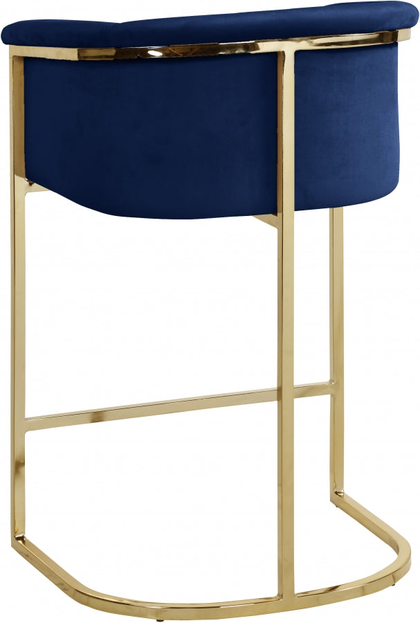 Tabouret de comptoir en velours Donatella