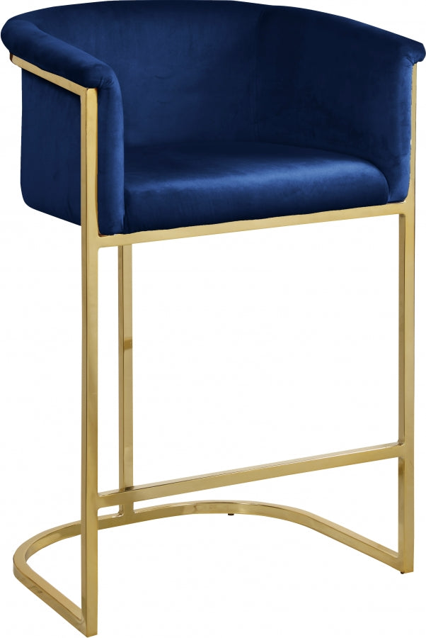 Tabouret de comptoir en velours Donatella
