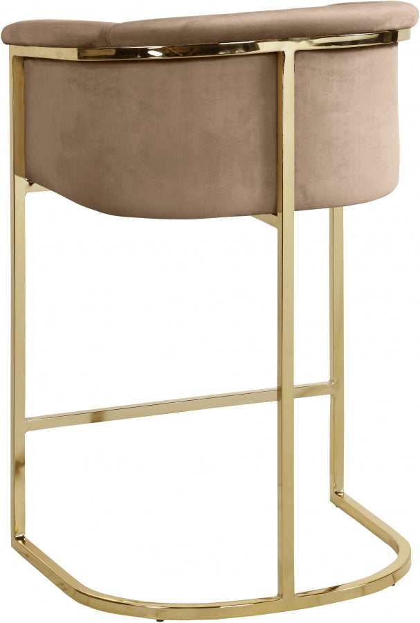 Tabouret de comptoir en velours Donatella