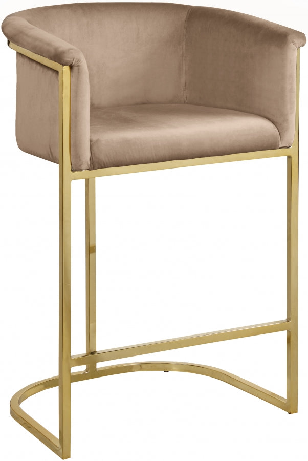 Tabouret de comptoir en velours Donatella