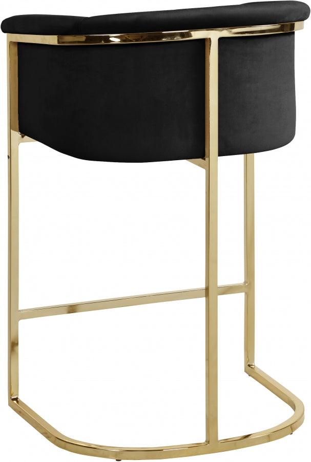 Tabouret de comptoir en velours Donatella