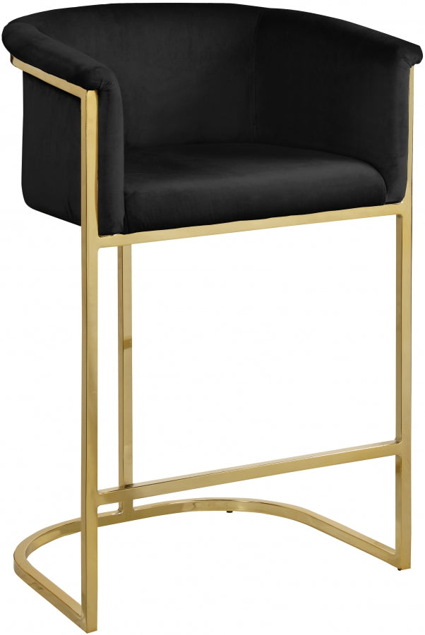Tabouret de comptoir en velours Donatella