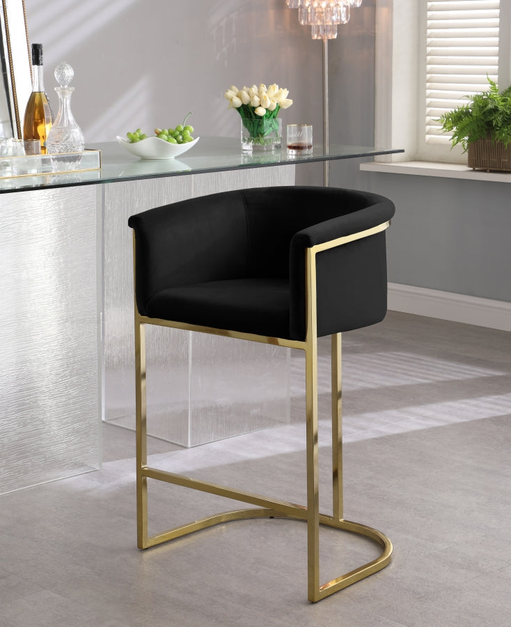 Tabouret de comptoir en velours Donatella