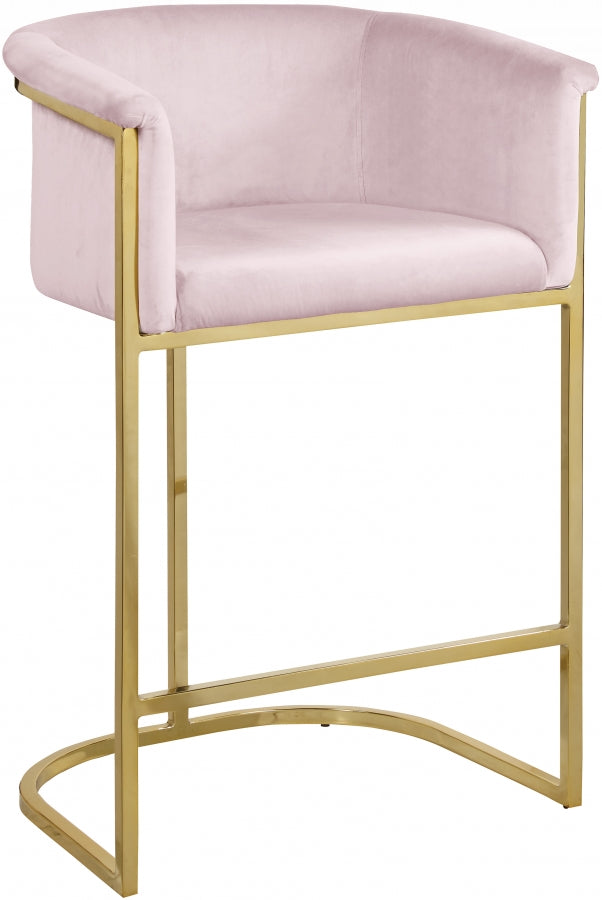 Tabouret de comptoir en velours Donatella