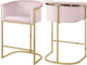 Tabouret de comptoir en velours Donatella