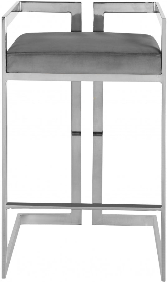 Tabouret de comptoir en velours Ezra