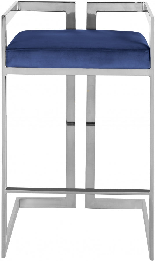 Tabouret de comptoir en velours Ezra