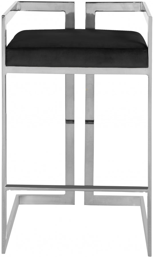 Tabouret de comptoir en velours Ezra