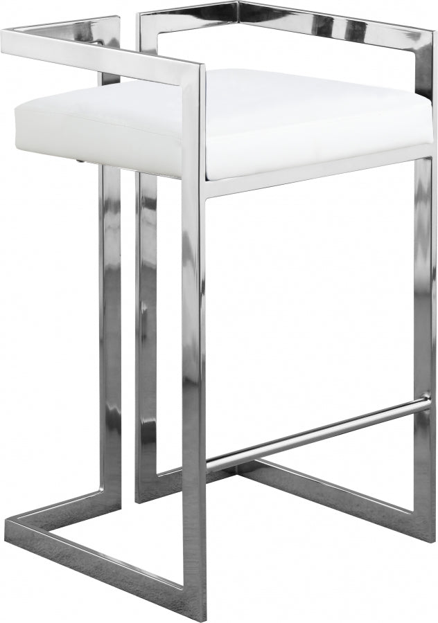 Tabouret de comptoir en similicuir Ezra