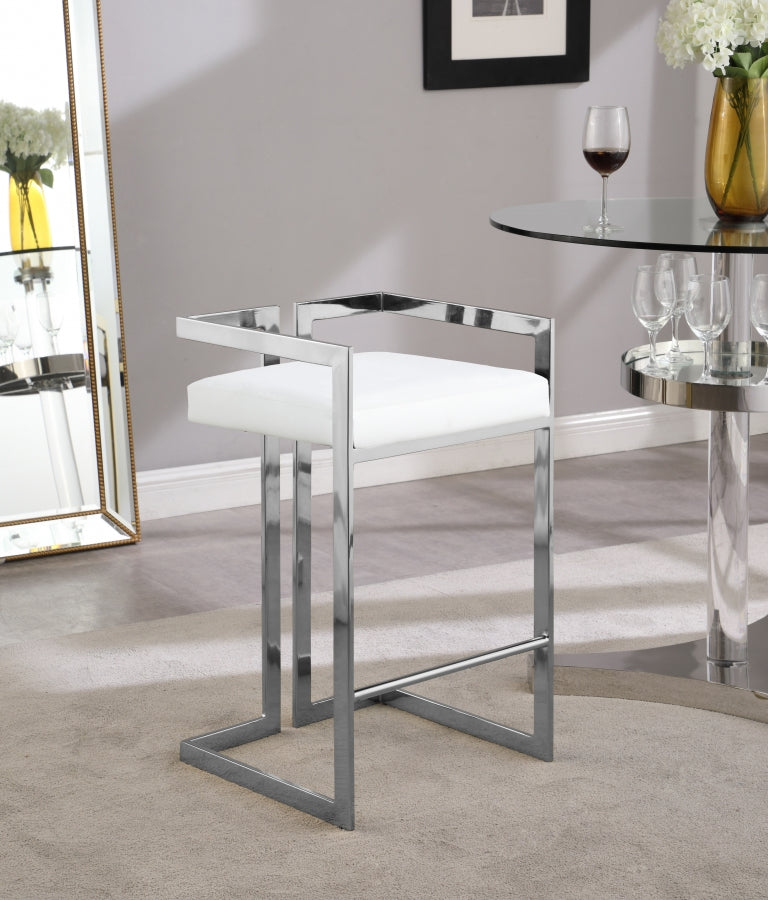 Tabouret de comptoir en similicuir Ezra
