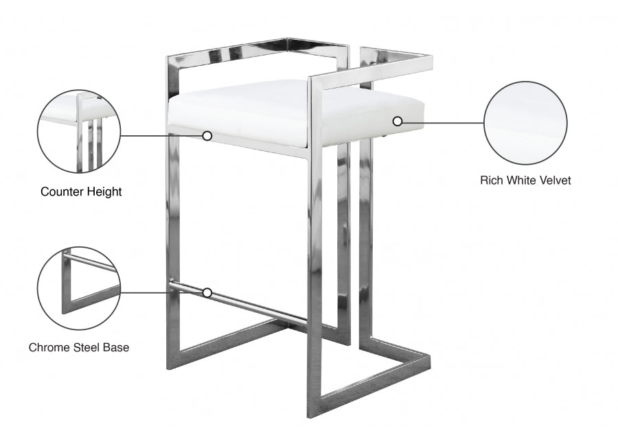 Tabouret de comptoir en similicuir Ezra