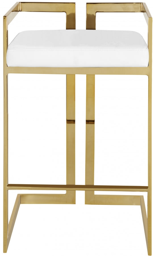 Tabouret de comptoir en similicuir Ezra