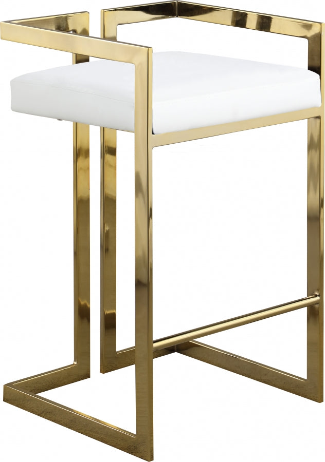 Tabouret de comptoir en similicuir Ezra