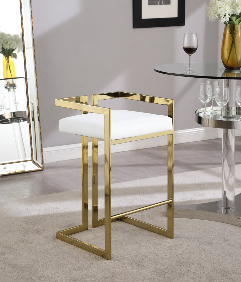 Tabouret de comptoir en similicuir Ezra