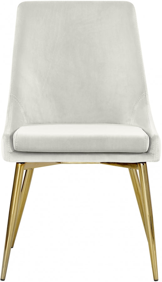 Chaise de salle à manger en velours Karina