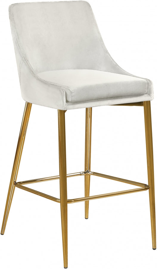Tabouret de comptoir en velours Karina