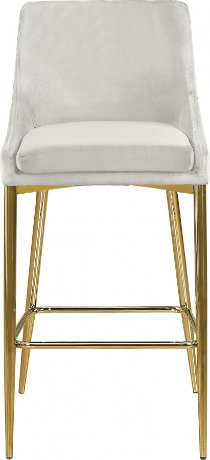 Tabouret de comptoir en velours Karina
