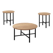 SET DE TABLE - 3PCS / PIN DORÉ / METAL NOIR 