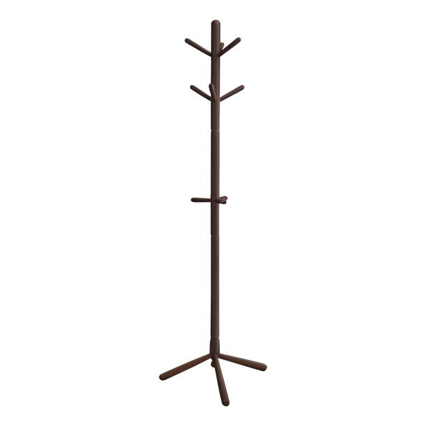 PORTE MANTEAU - 69"H / STYLE CONTEMPORAIN BOIS ESPRESSO 
