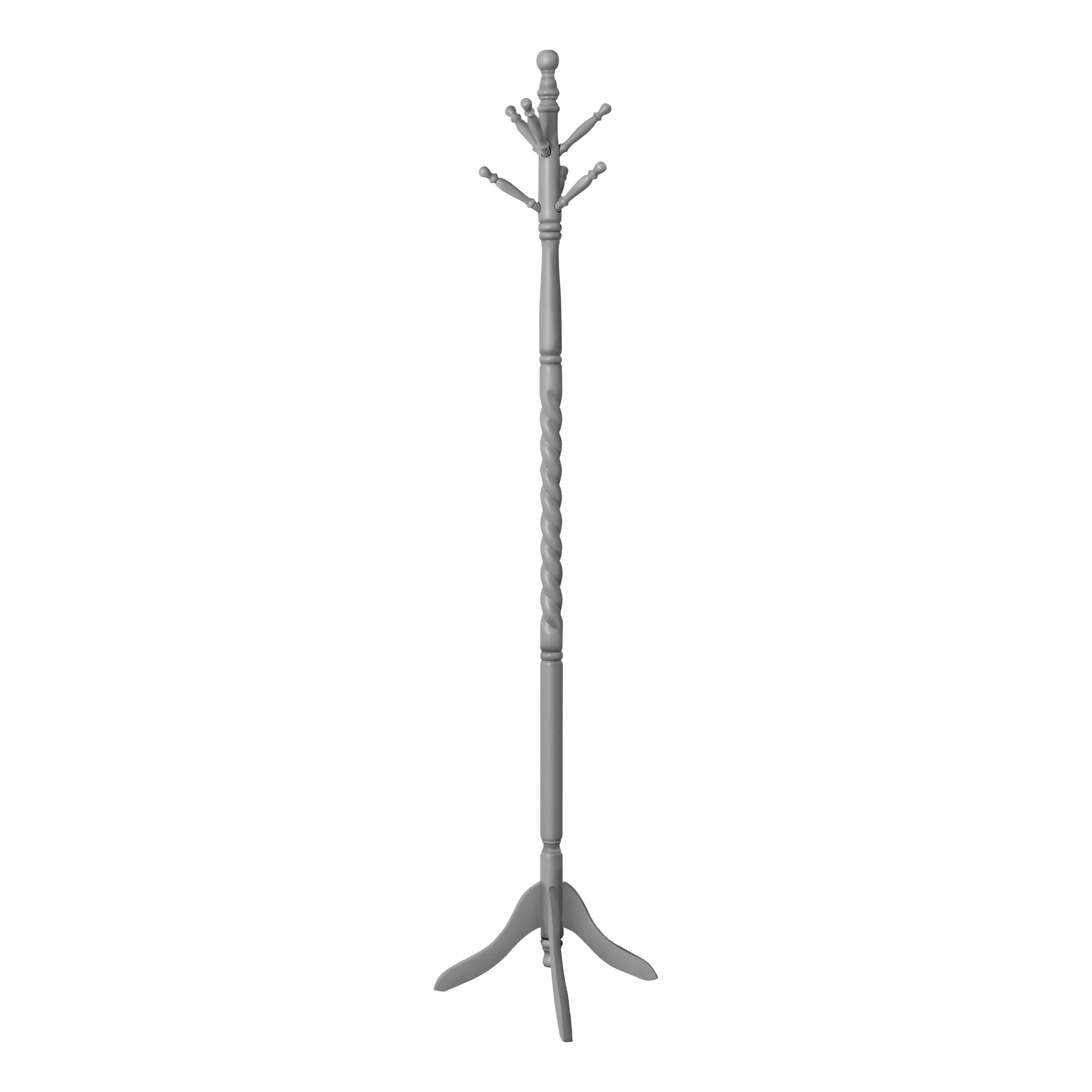 PORTE MANTEAU - 72"H / STYLE TRADITIONNEL BOIS GRIS