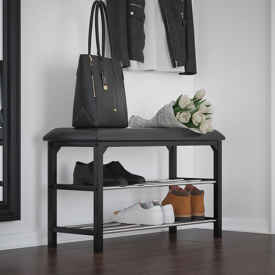 Banc à 2 niveaux Foster en noir