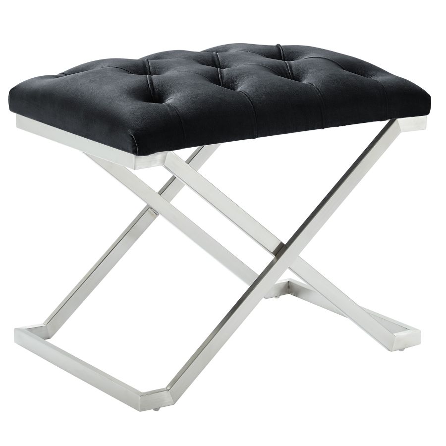 Banc Aldo en noir/argent
