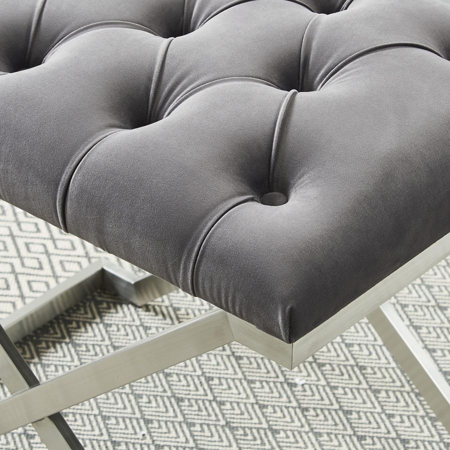Banc Aldo en gris/argent
